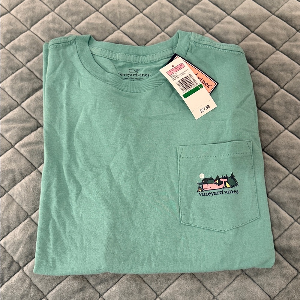 Vineyard Vines Aqua Pocket Tee size L